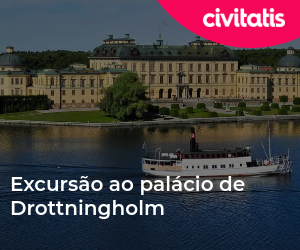 Excursão ao palácio de Drottningholm