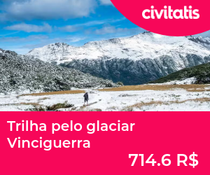 Trilha pelo glaciar Vinciguerra