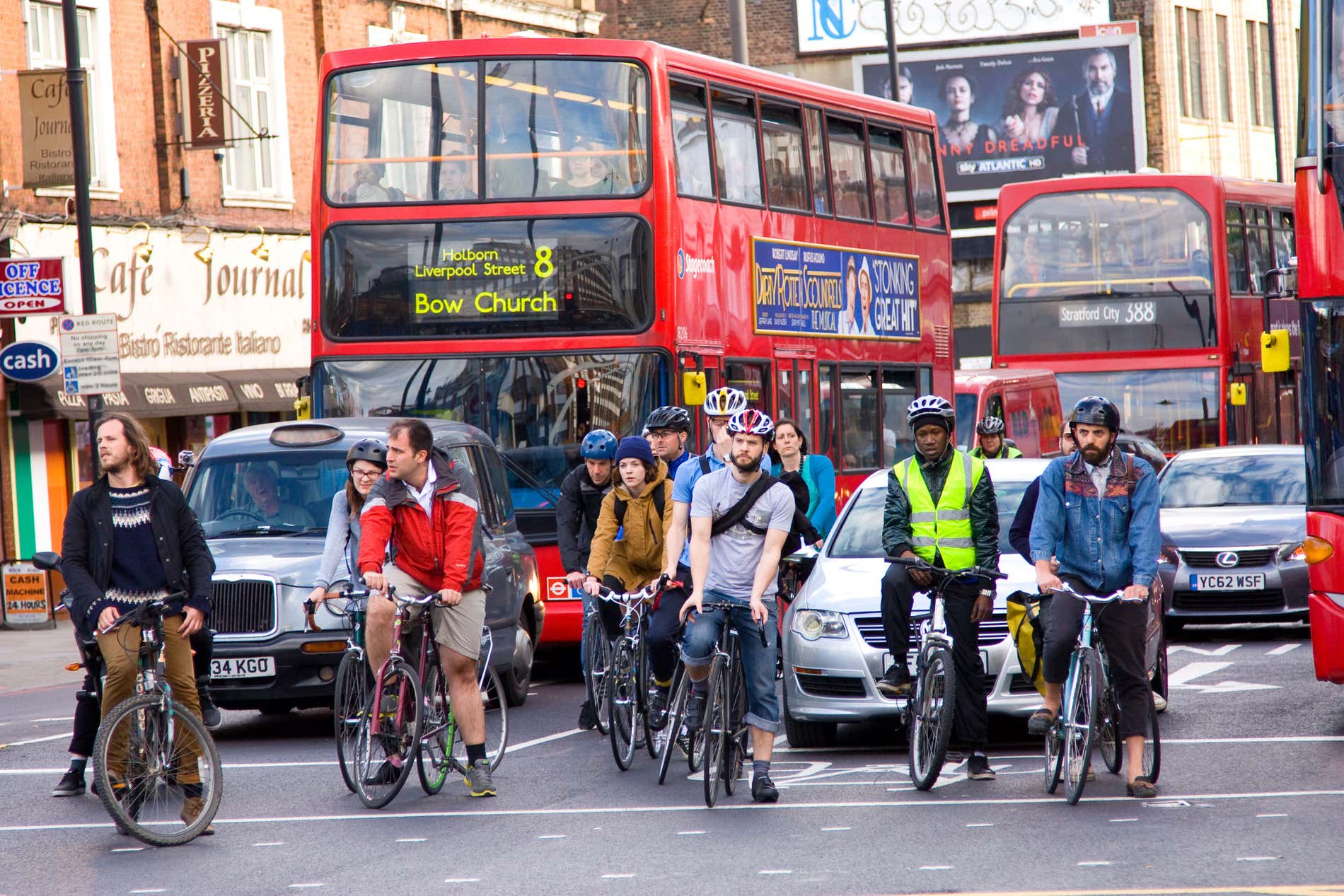 Ciclistas en Londres