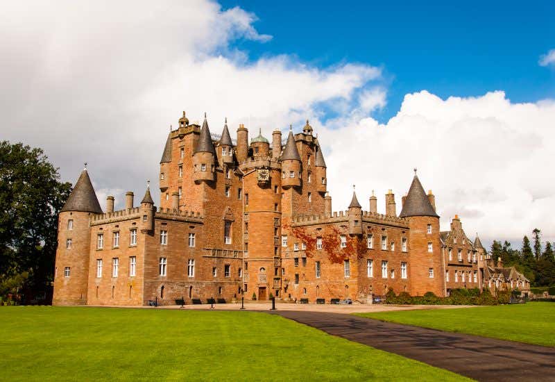 Castelo de Glamis, Escócia, no verão