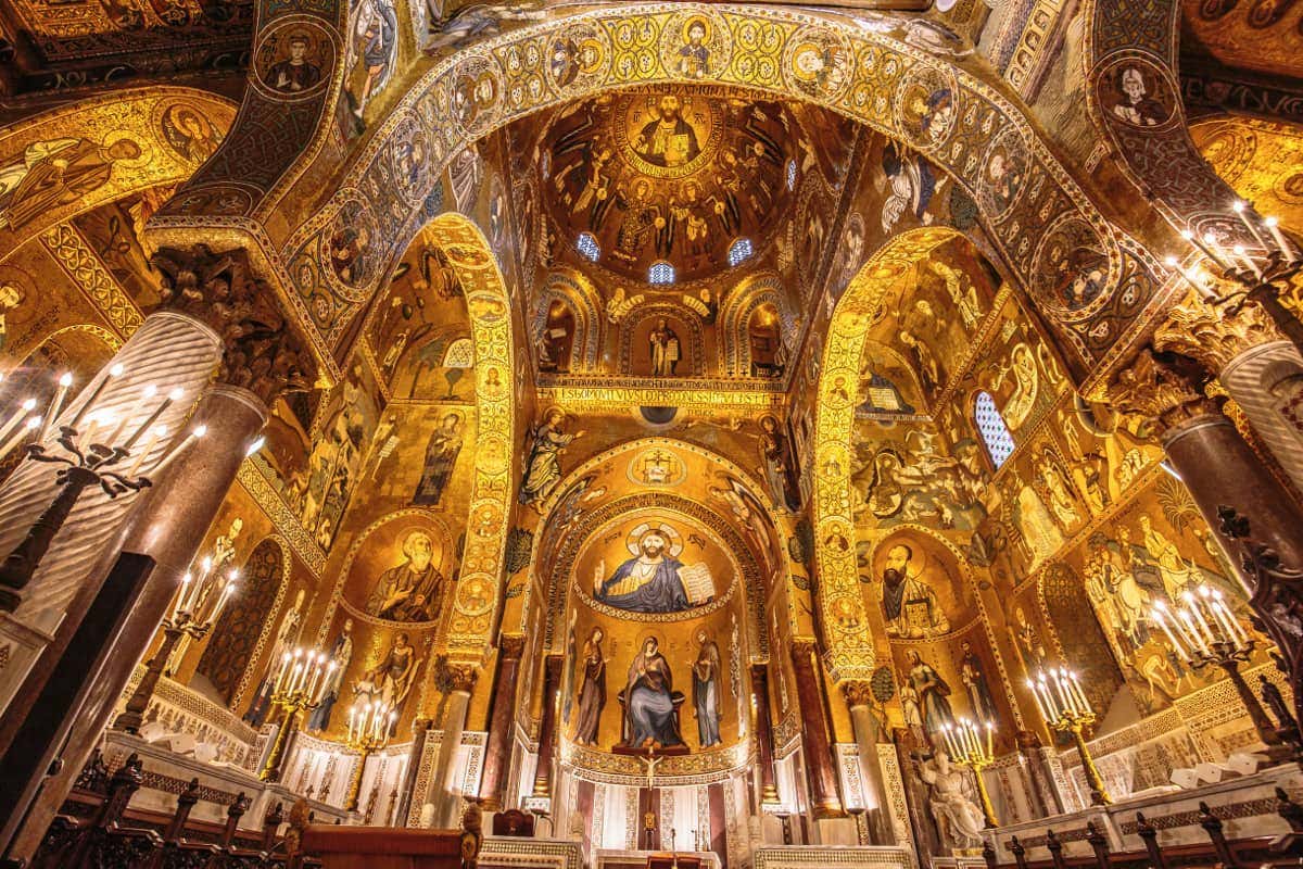 Interior de la Capilla Palatina en Palermo