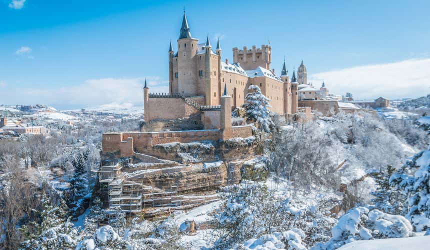 Alcázar de Segovia nevado