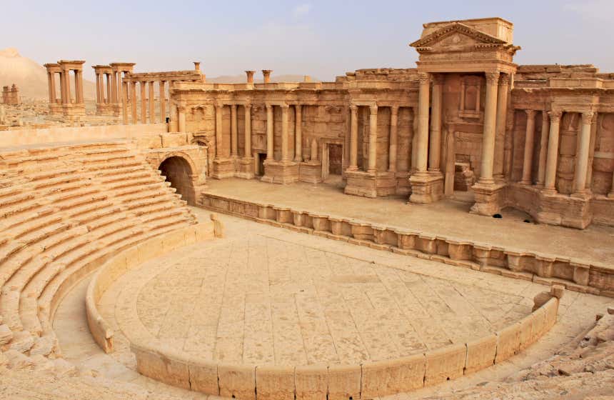 Teatro Romano de Palmira, ubicado en la antigua Ruta de la Seda. 