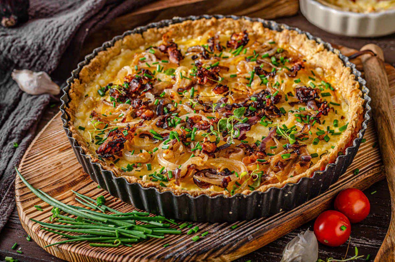 Una quiche lorraine, uno de los platos más típicos de la gastronomía francesa