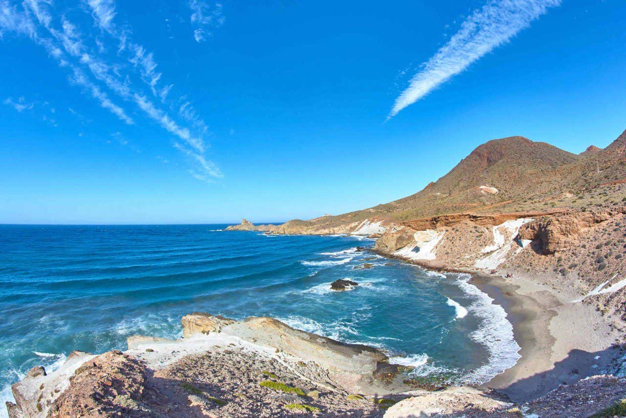 Bonita vista panorámica de la cala Rajá