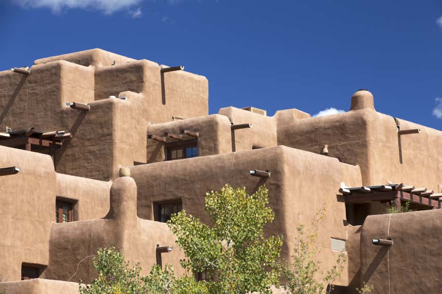 Casas de adobe en Santa Fe