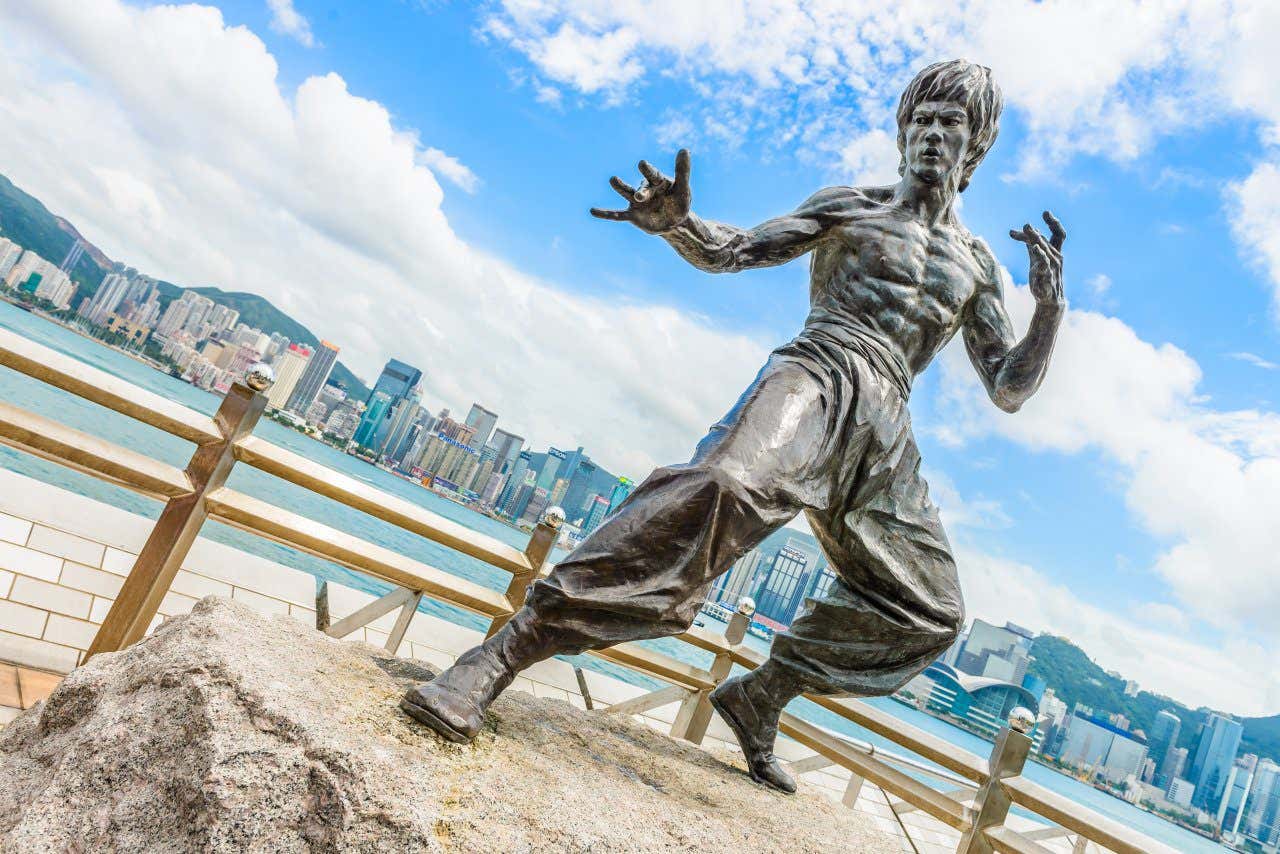 Statue en hommage à Bruce Lee sur les quais de Seattle