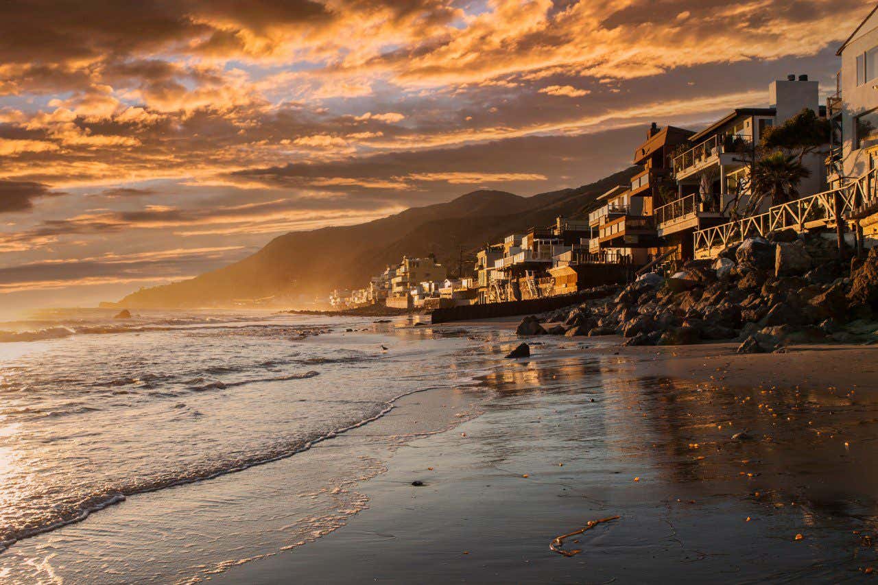 La playa de Topanga, en Malibu