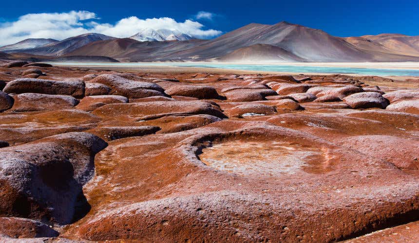 Paraje de Piedras Rojas, en el desierto de Atacama