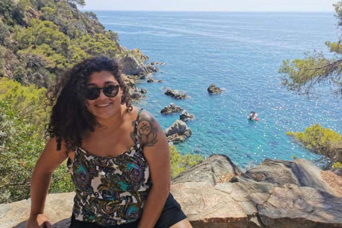 Foto de Gabriela en un mirador de Lloret de Mar