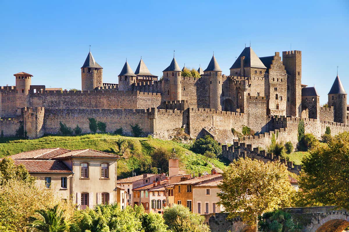 Castillo y murallas de Carcasona, en el sur de Francia