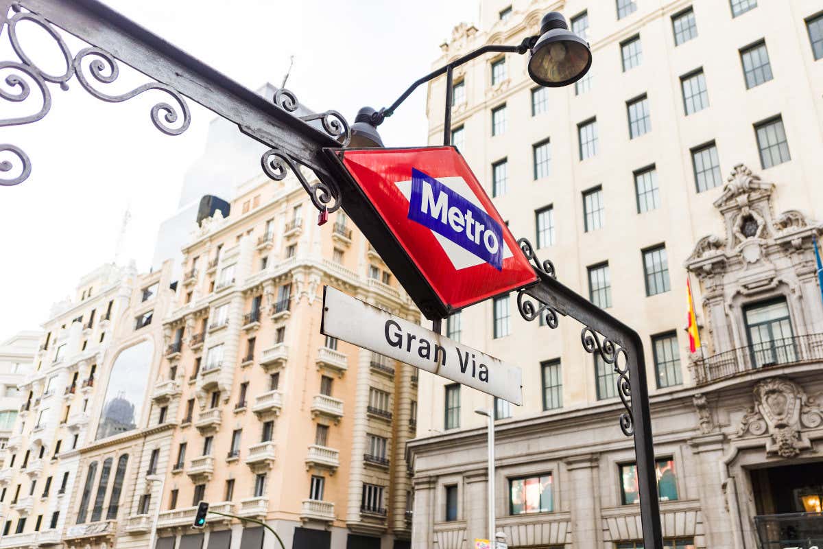 Estación de metro de Gran Vía, en Madrid