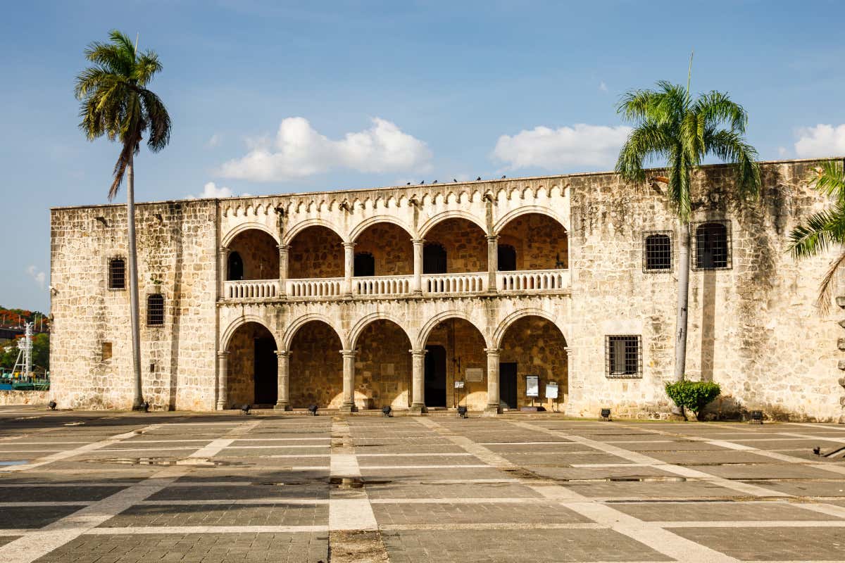 Fachada del Alcázar de Colón, en la Ciudad Colonial de Santo Domingo