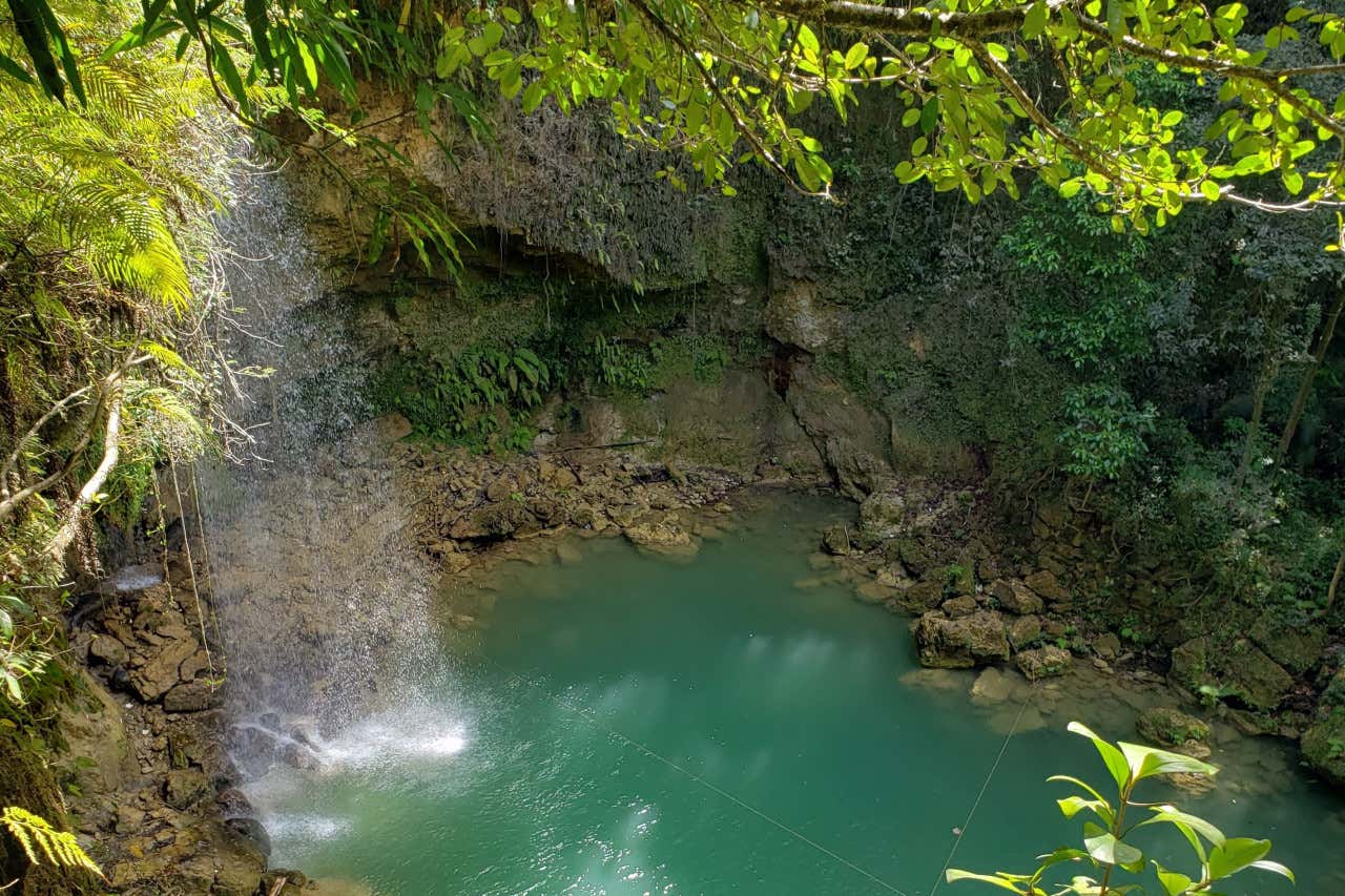 Caída de agua del salto de Socoa, en República Dominicana