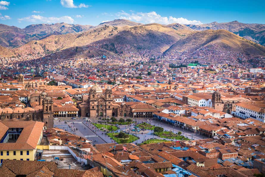 Vista aérea de la Plaza de Armas de Cusco