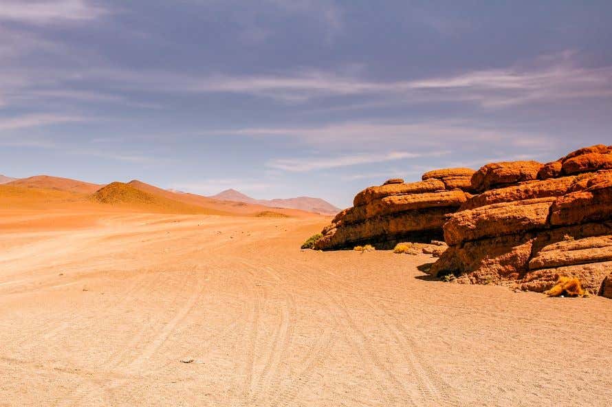 El desierto de Atacama, el más árido del planeta donde se aprecia unas formaciones rocosas