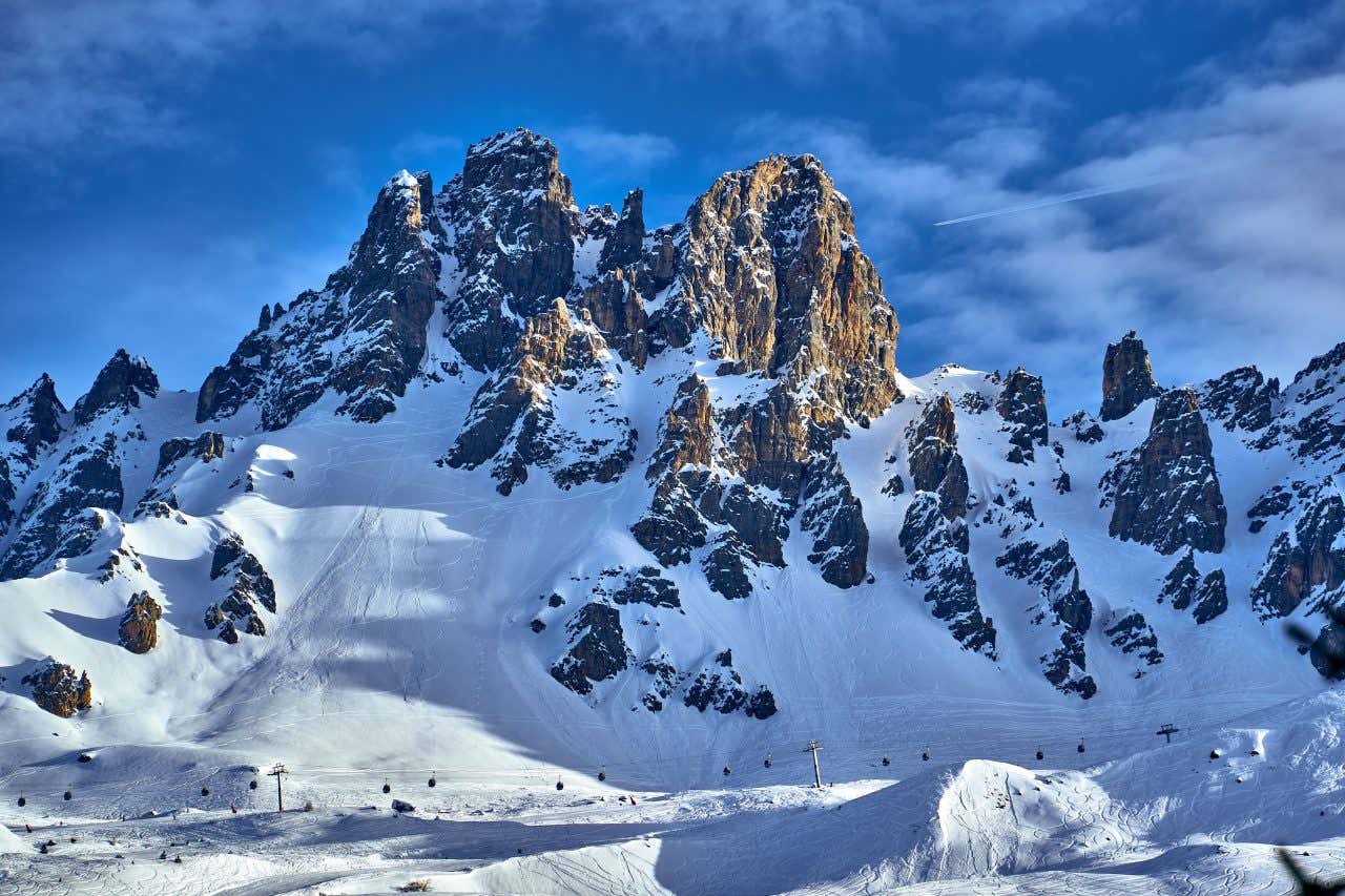 Vue sur des pistes de Val Thorens, l'une des meilleures stations de ski au monde