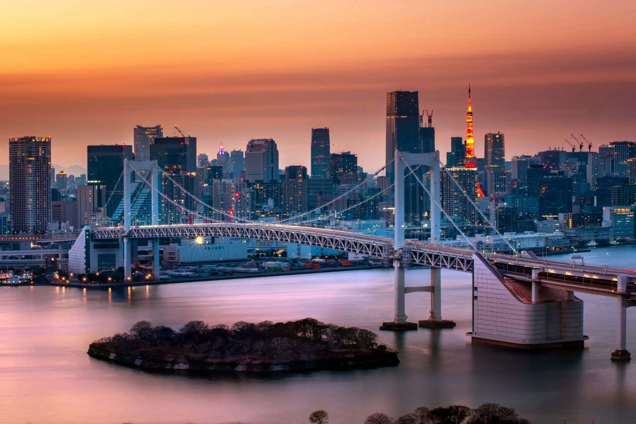 Vue sur Tokyo depuis l'île d'Odaiba