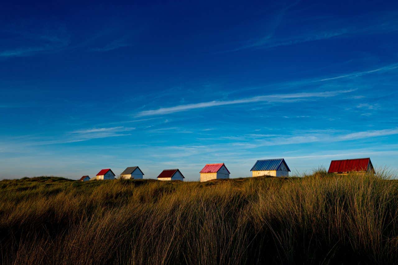 Maisons de plages, typiques de la côte du Cotentin