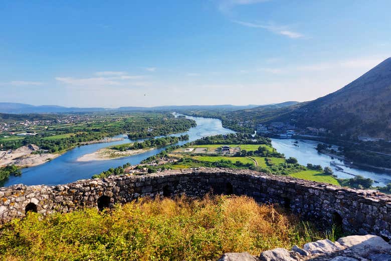 Vistas desde el castillo de Rozafa