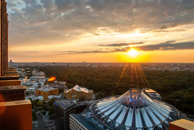 Panoramica di Berlino al tramonto