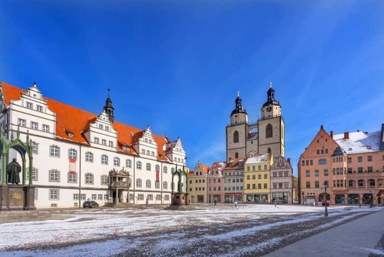 A praça do Mercado em Wittenberg