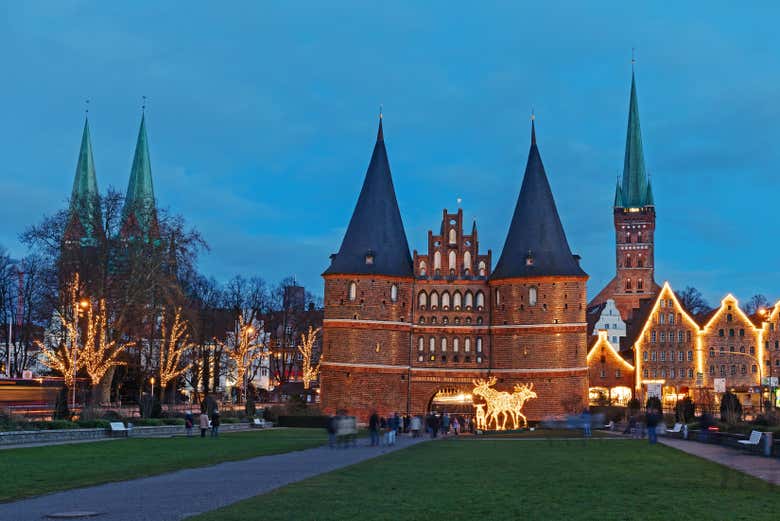 La Puerta de Holsten en Navidad