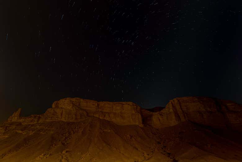 Night in the desert of Riyadh