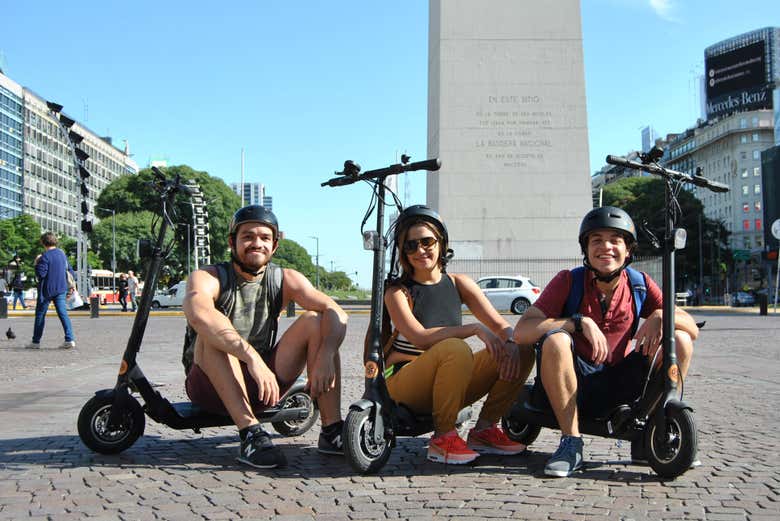 Preparados para recorrer en patinete el centro de Buenos Aires