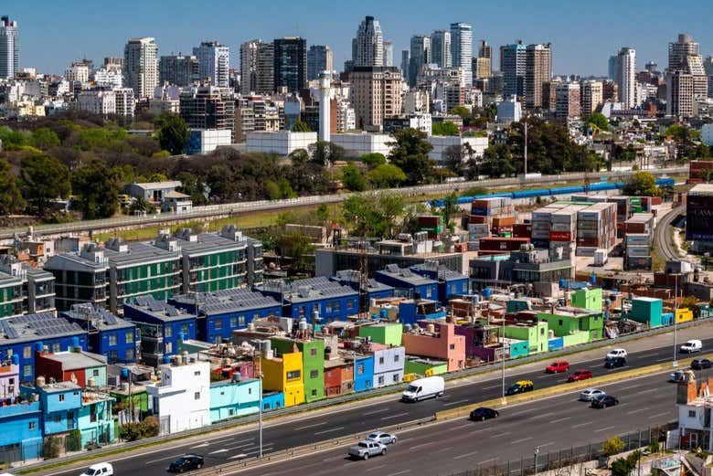 Panorámica del barrio Mugica