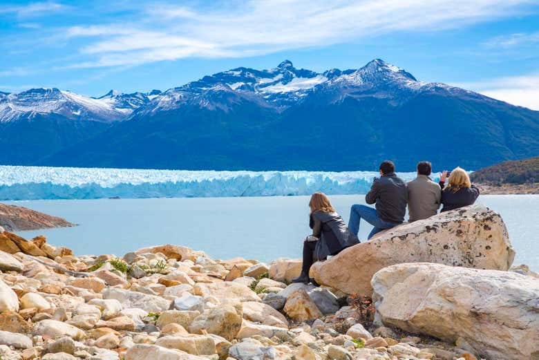 Admiring the views of the Perito Moreno Glacier