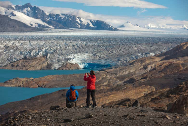 Contemplando el glaciar Upsala