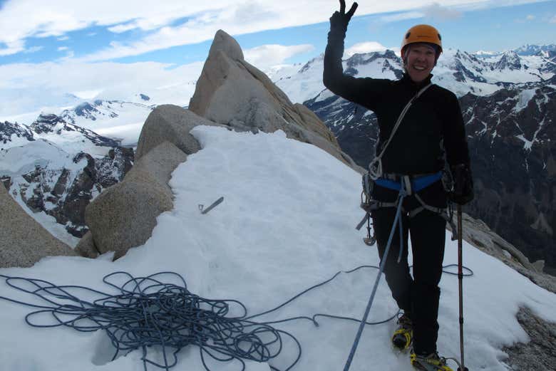 Subiendo por el glaciar Cagliero