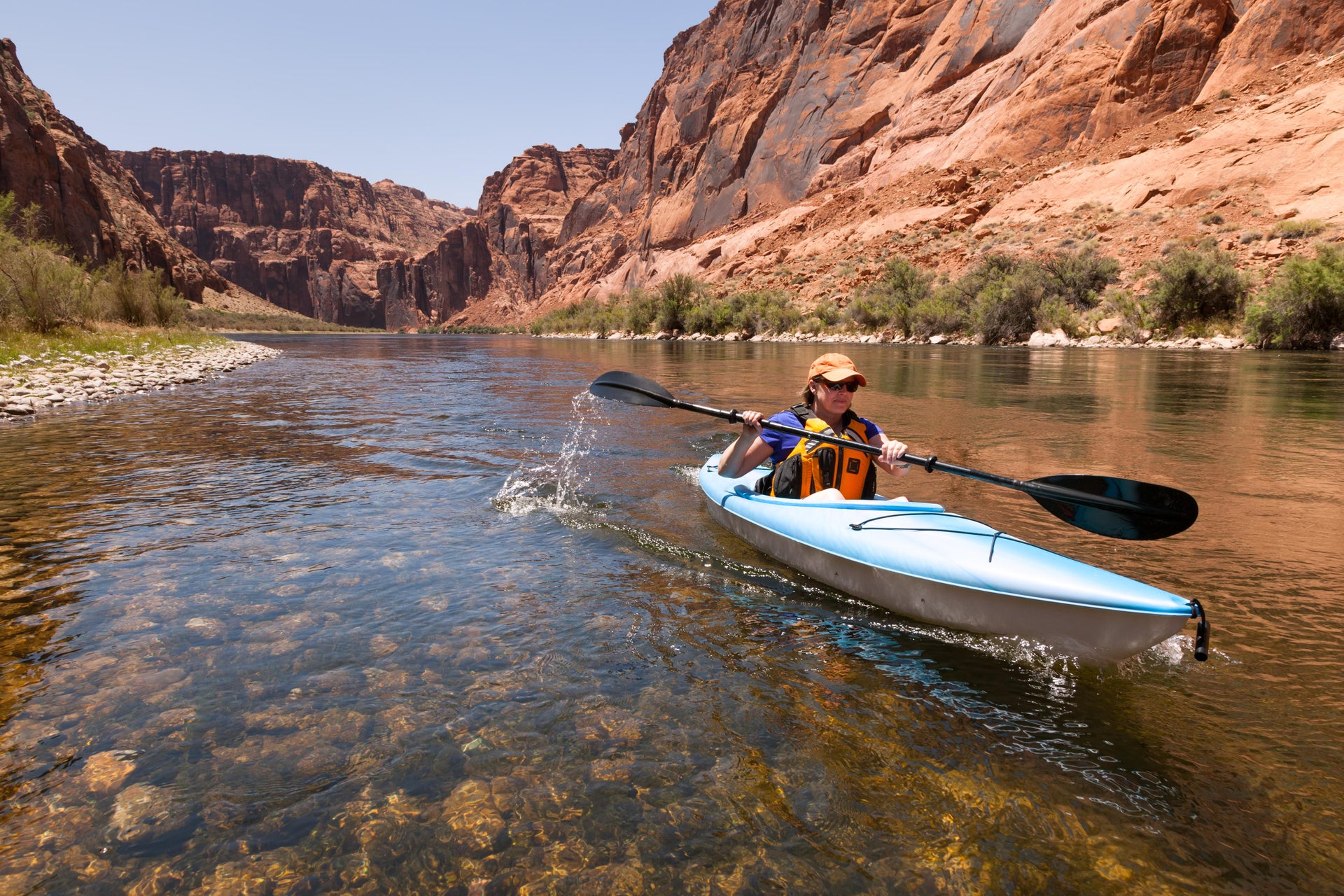 К чему снится река. Каякинг реки Колорадо (между Лис паромом и плотиной Глен каньон). Каяк. River Kayaking. Аризона байдарка.