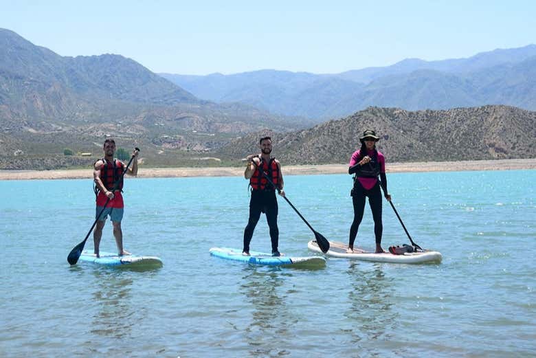 Paddle surfing in Potrerillos