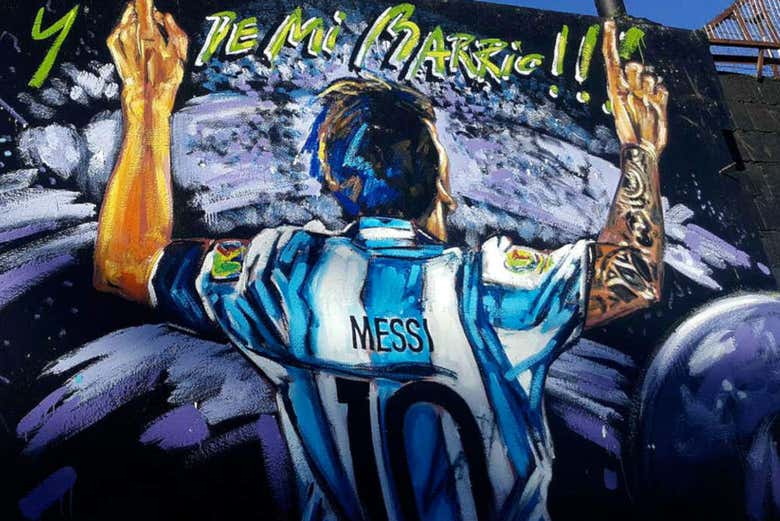 Mural de Leo Messi en Rosario