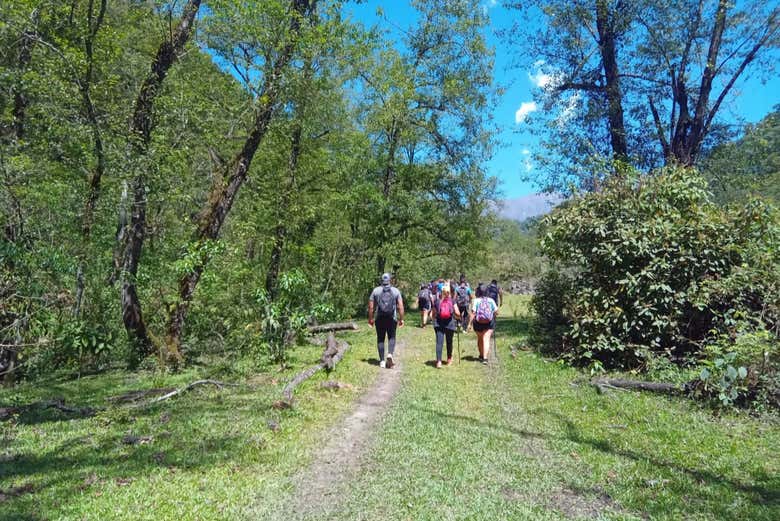 Empezando el recorrido en la reserva natural