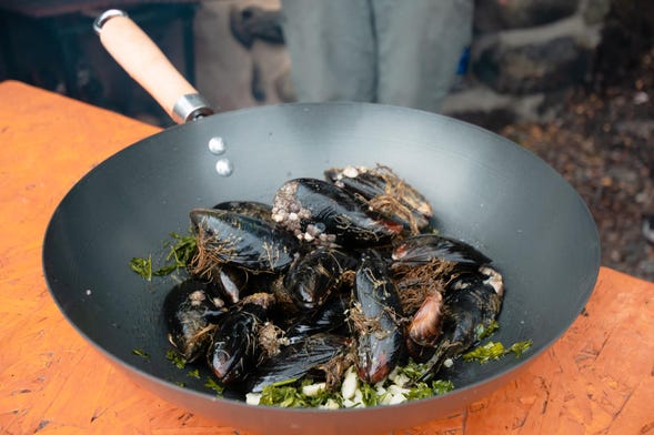 Comida en el Canal Beagle