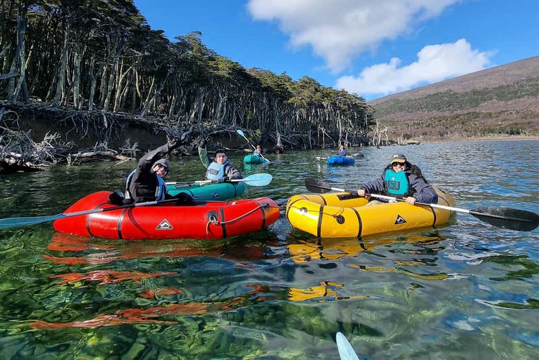 Disfrutando de la ruta de packrafting