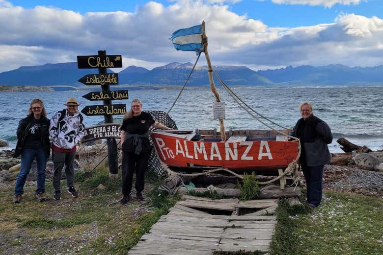 Foto del recuerdo en puerto Almanza