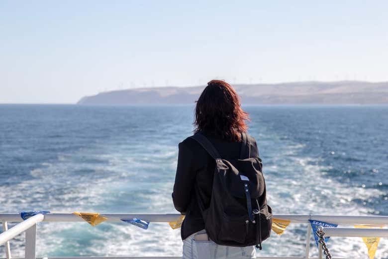 Disfrutando del trayecto a Isla Canguro