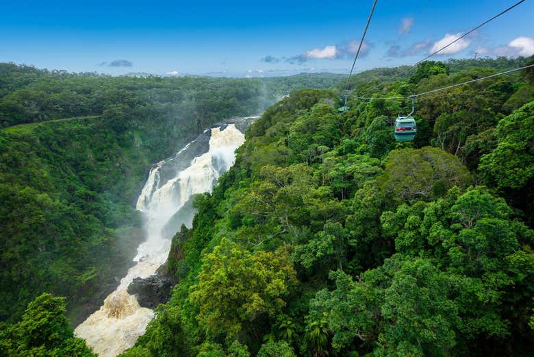 Admire Barron Falls from the cable car