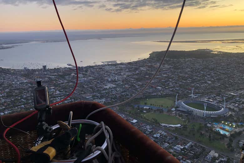 Aerial view of Geelong Stadium