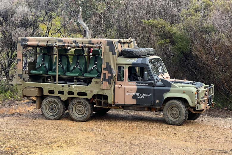 El camión militar en el que viajaremos 