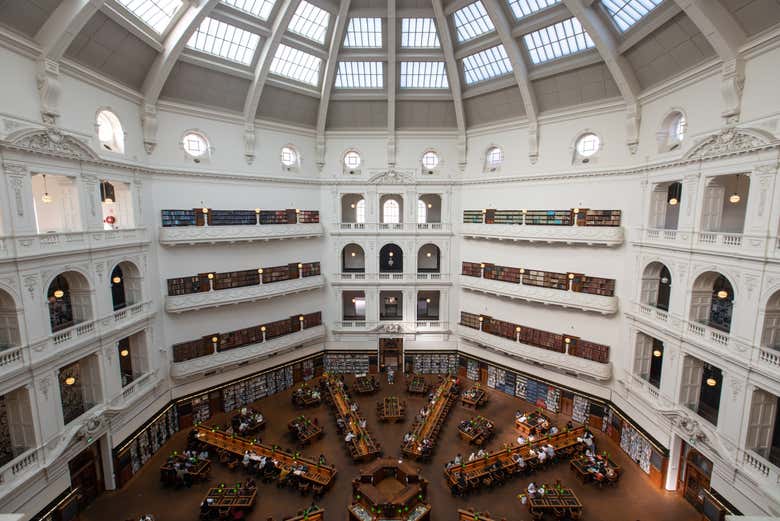 Interior de la biblioteca de Melbourne