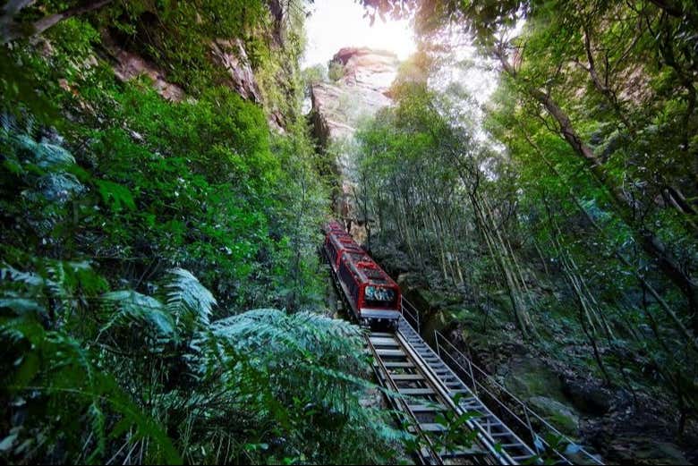 El Scenic Railway, el tren de pasajeros más empinado del mundo