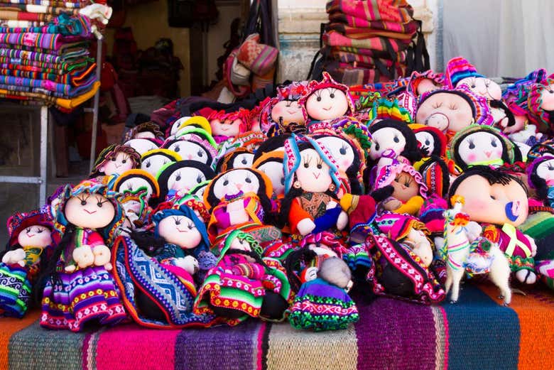 Dolls made from traditional textiles