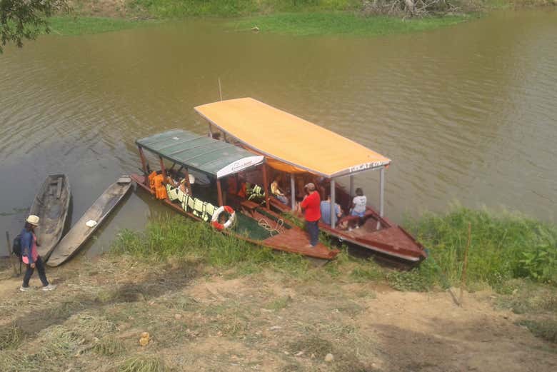 Boarding the boat