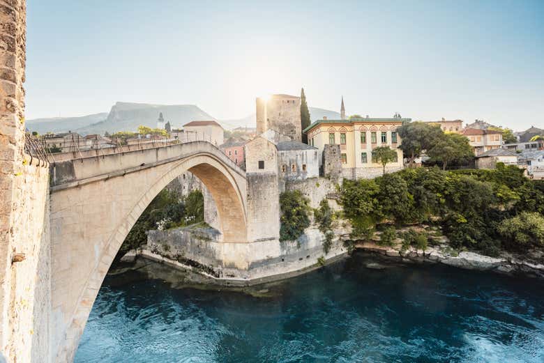 Cross the popular Stari Most 