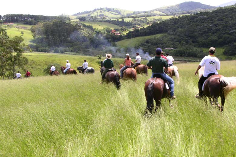 Passeio a cavalo por trilha em Atibaia - Reserve em  Brasil